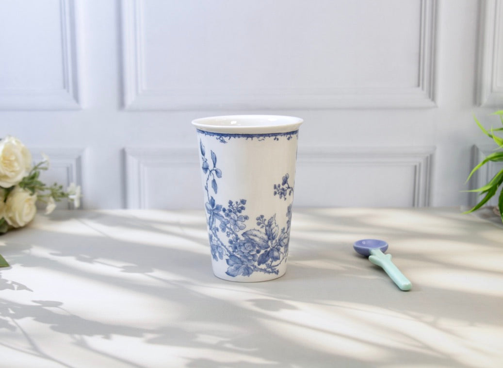 'Maison Bleu' Porcelain Tumbler | Cup | Blue | Set of 2