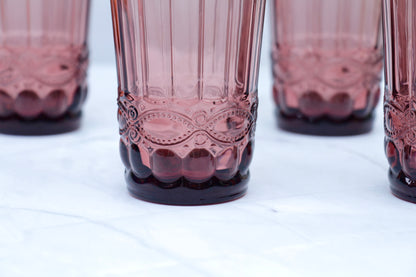 'Brooklyn' Glass Tumblers, Set Of 4 - Pink
