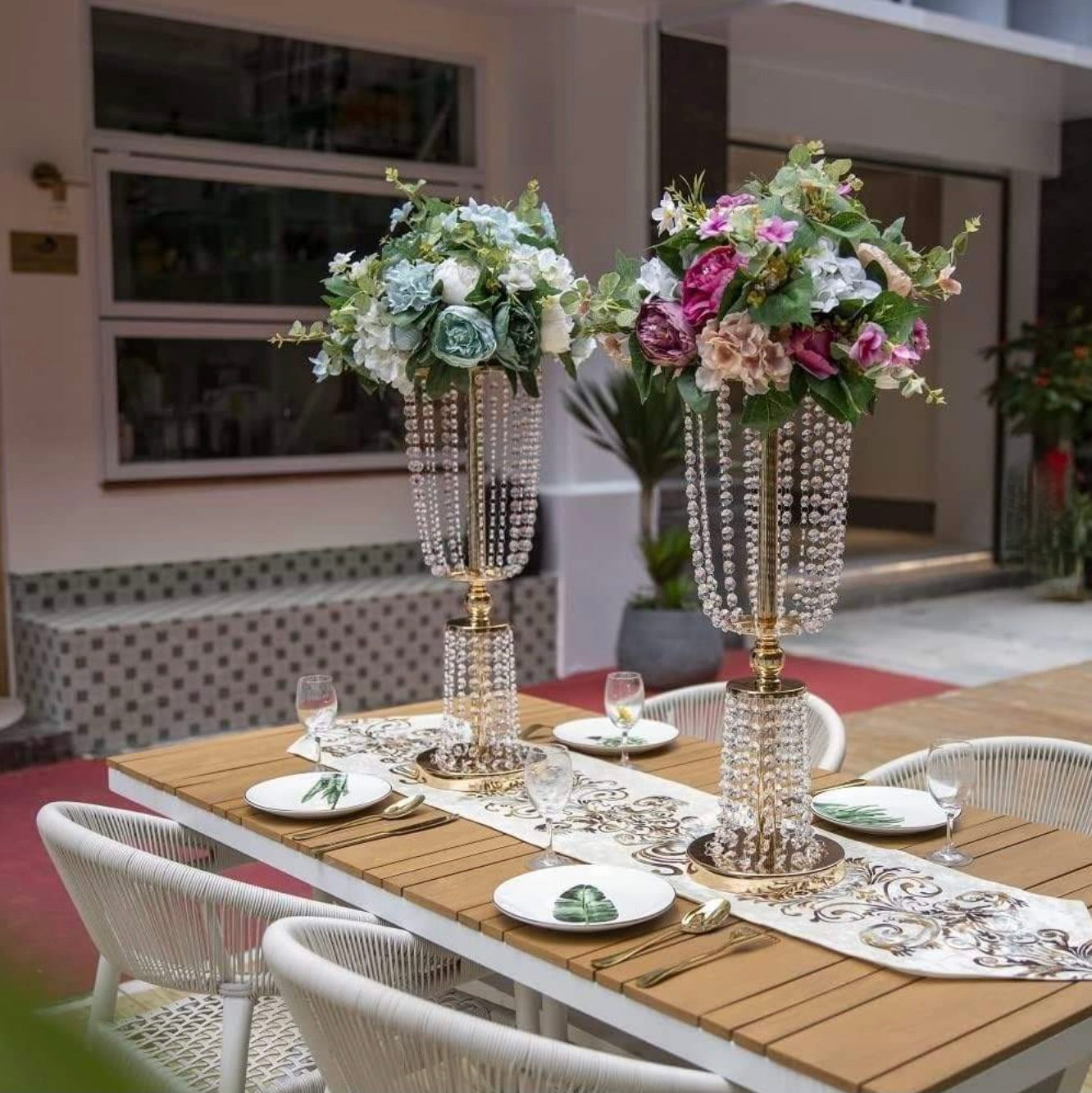 'Lumina' Crystal Glass Centerpiece