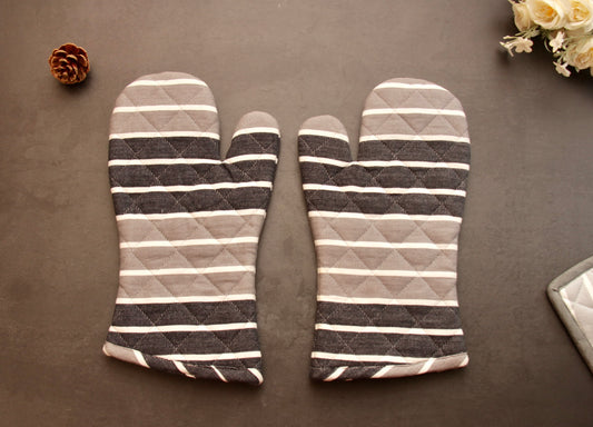 'Ebony' Oven Mittens Set of 2