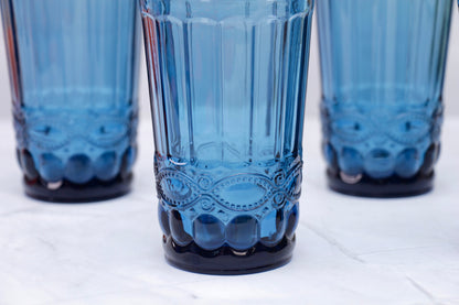 'Brooklyn' Glass Tumblers, Set Of 4 - Blue