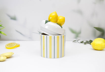 'Lemons' Ceramic Storage Canister 500ML, Set of 2