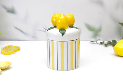 'Lemons' Ceramic Storage Canister 500ML, Set of 2