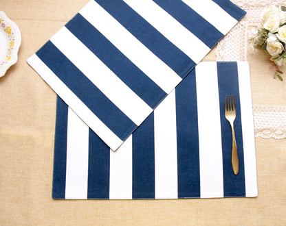 'Lapis' Striped Placemats - Set of 2