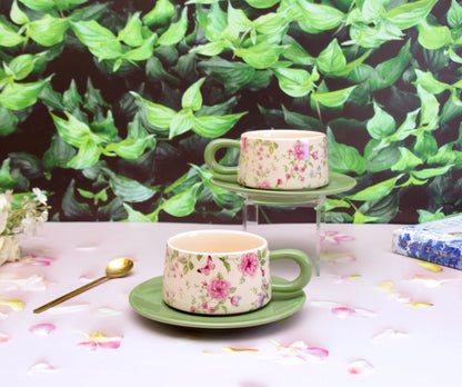 'Meadows' Ceramic Cup & Saucer Set Of 1