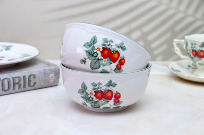 'Strawberry Blossom' Ceramic Bowl