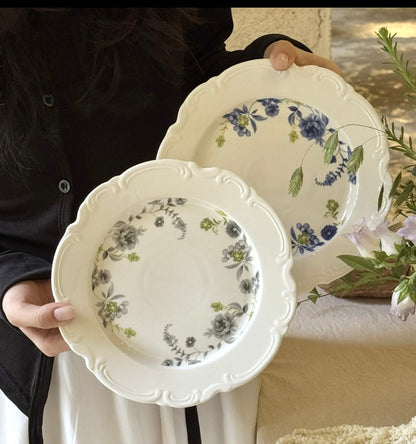 'Astrid' Ceramic Dinner Plate, Blue