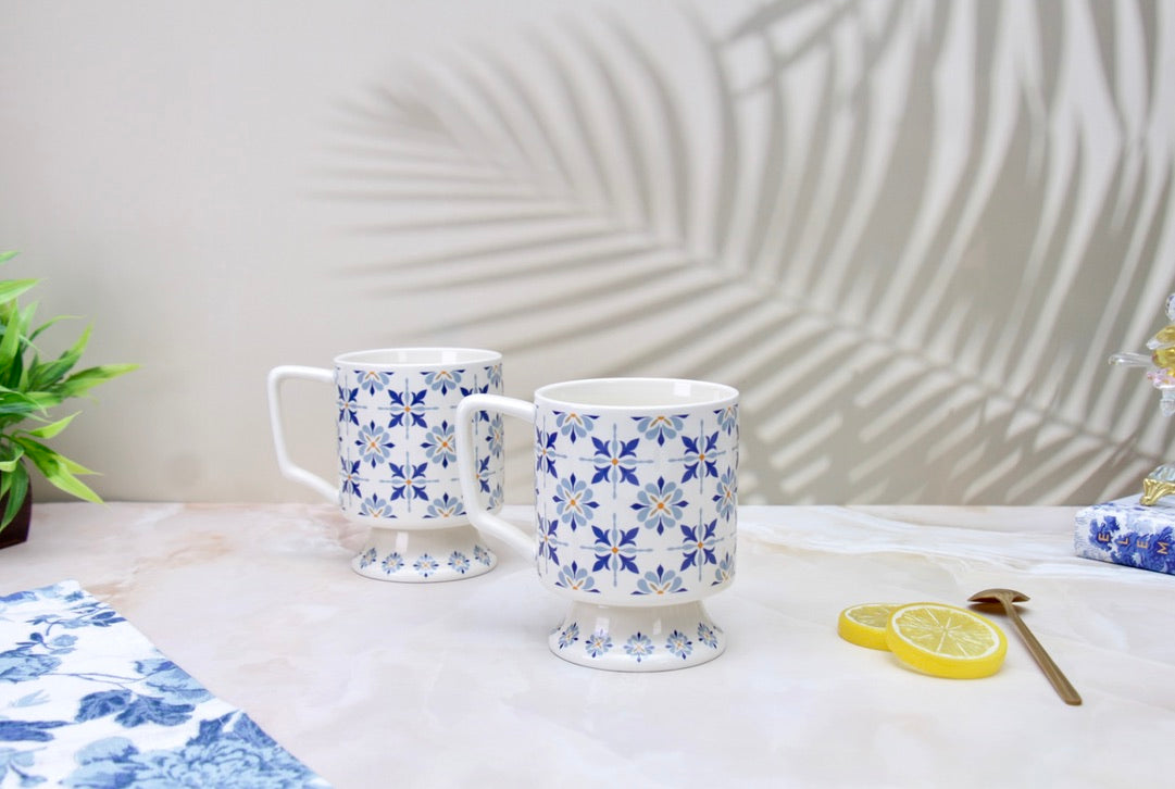 'Moroccan' Ceramic Coffee Mug, Blue