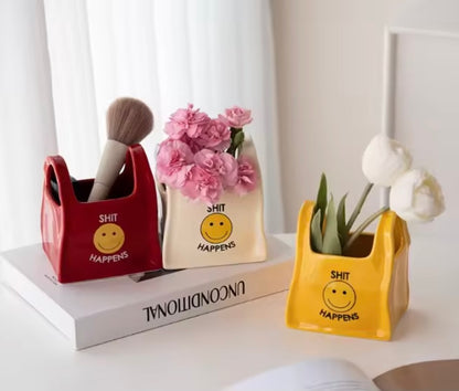 Quirky Ceramic Bowl | Organiser, Yellow