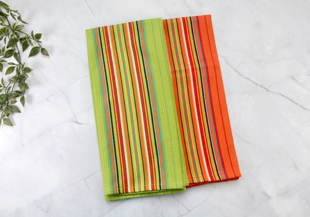 'Striped' Kitchen Towels, Set of 2