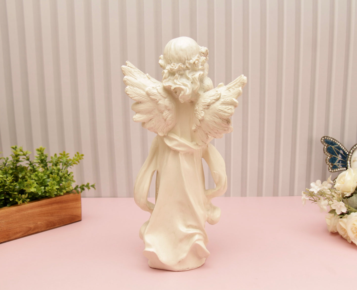 Praying Angel Statue Large - Off White, 30cm