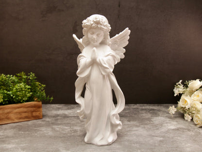 Praying Angel Statue Large - White, 30cm