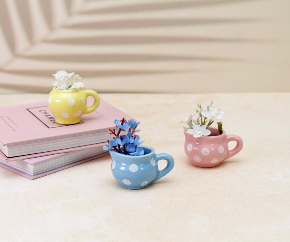 'Tiny Treasures' Mini Cup Fridge Magnets, Set of 3