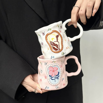 'Florence' Ceramic Coffee Mug, Pink