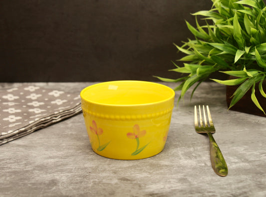 'Brooke' Ceramic Bowl - Yellow