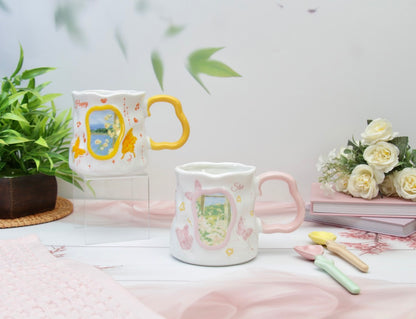 'Buttercup' Ceramic Coffee Mug, Yellow