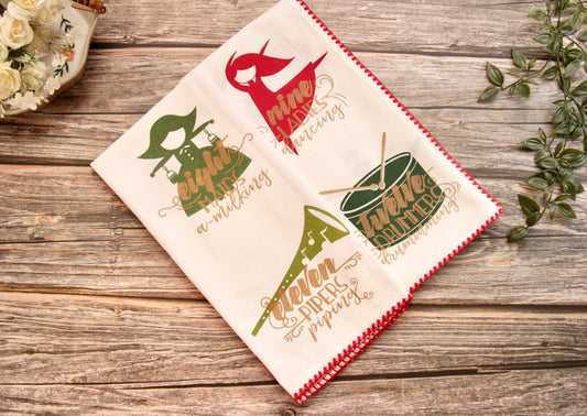 'Rustic Roots' Printed Kitchen Towels, Set of 2