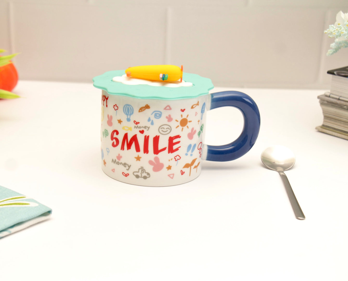 'Sunshine' Ceramic Coffee Mugs - Smile