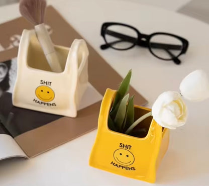 Quirky Ceramic Bowl | Organiser, Yellow