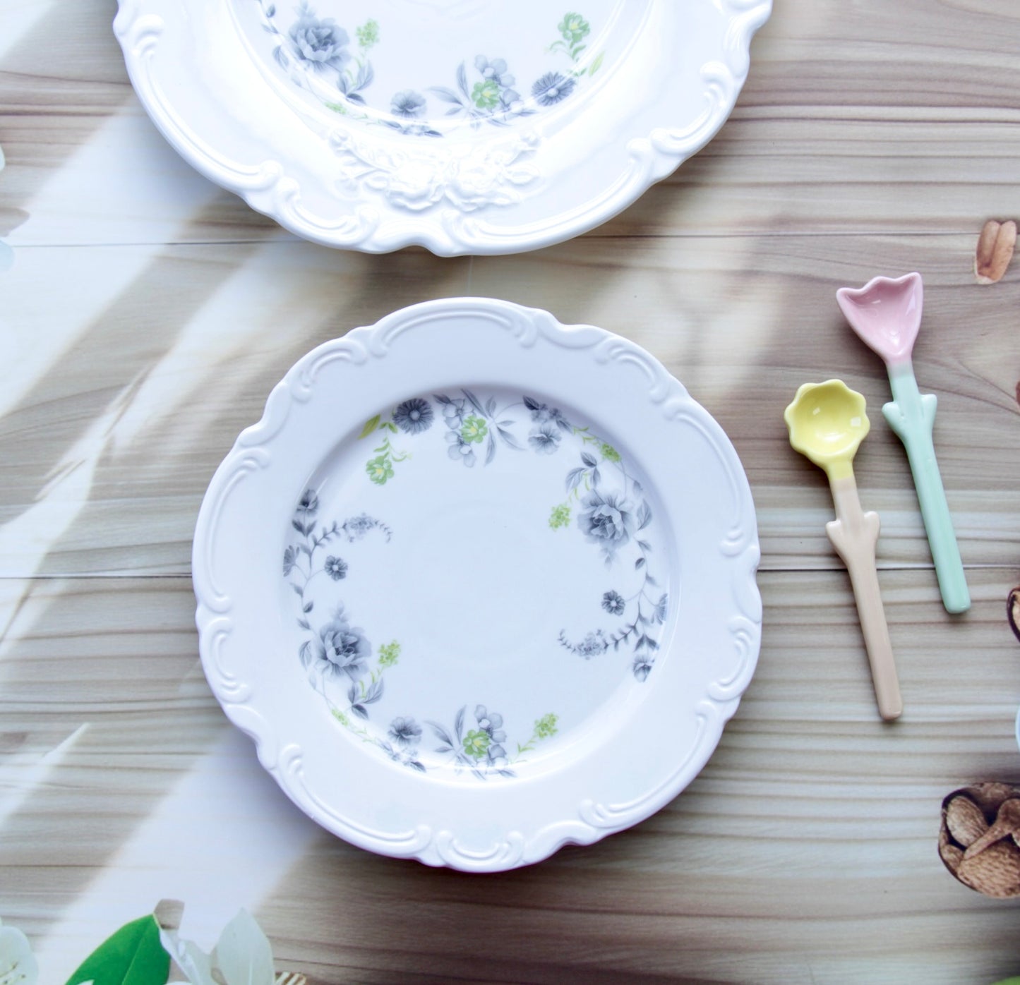 'Astrid' Ceramic Dessert Plate, Grey
