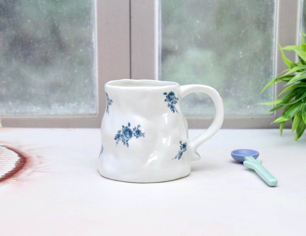 'Zara' Ceramic Coffee Mug, White