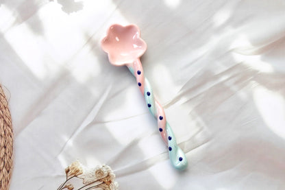 'Daisy' Ceramic Spoon, Pink