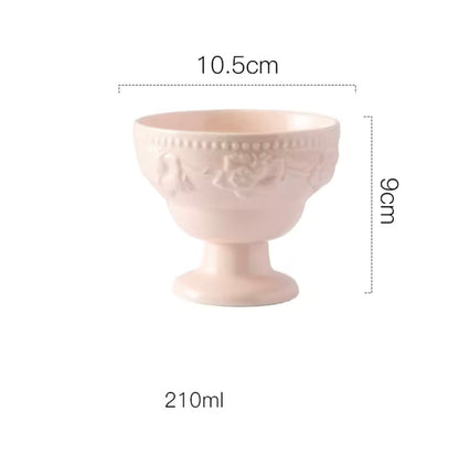 'Bridget' Ceramic Pastel Ice Cream Bowls | Set of 3