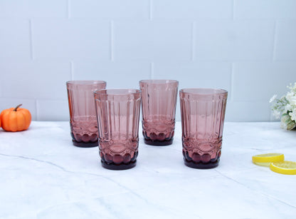 'Brooklyn' Glass Tumblers, Set Of 4 - Pink