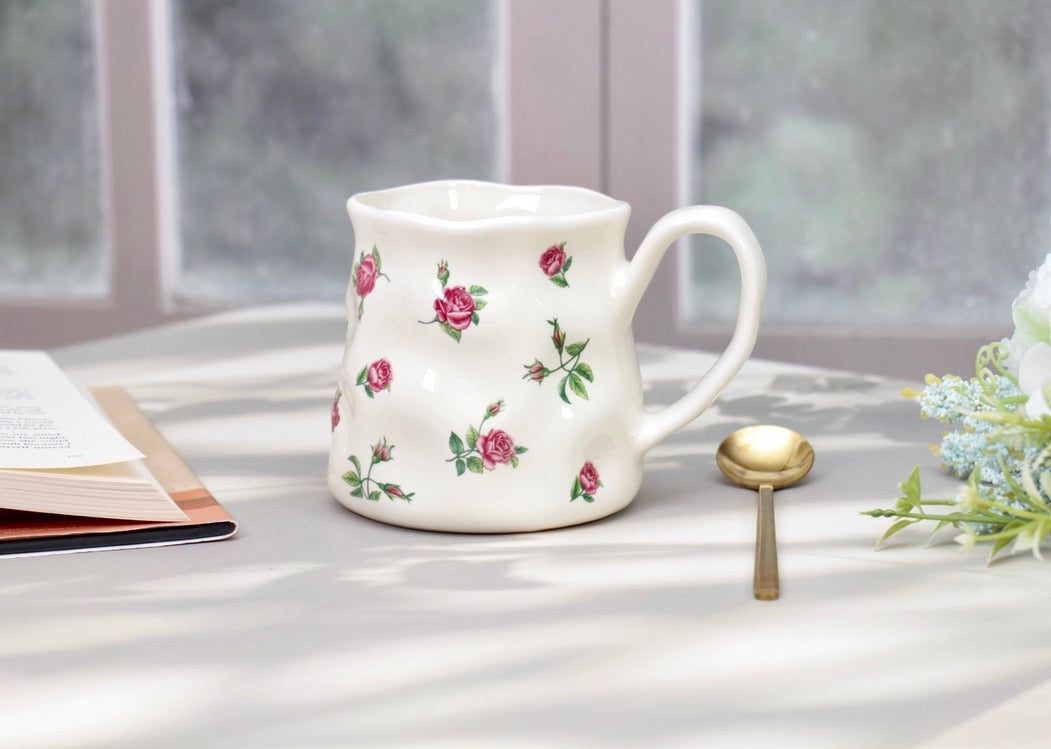 'Bellarose' Red Roses Ceramic Coffee Mug | Ruby Rose