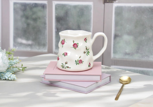 'Bellarose' Red Roses Ceramic Coffee Mug | Ruby Rose