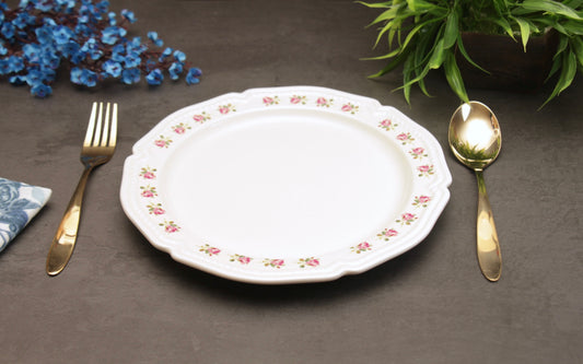 'Rosebud' Ceramic Dinner Plate