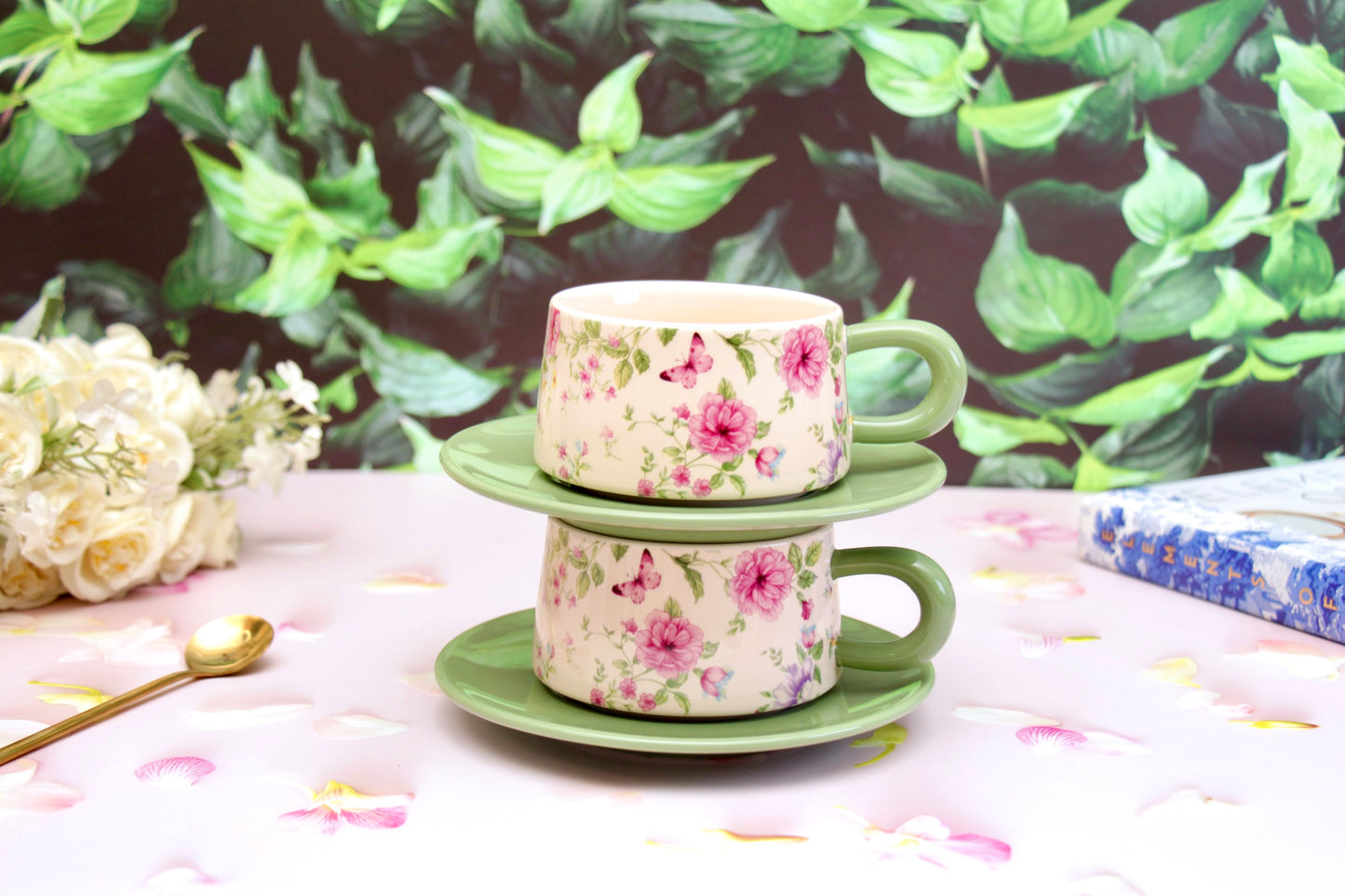 'Meadows' Ceramic Cup & Saucer Set Of 1