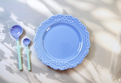 'Mirabelle' Blue Ceramic Dessert Plate, 21 cm