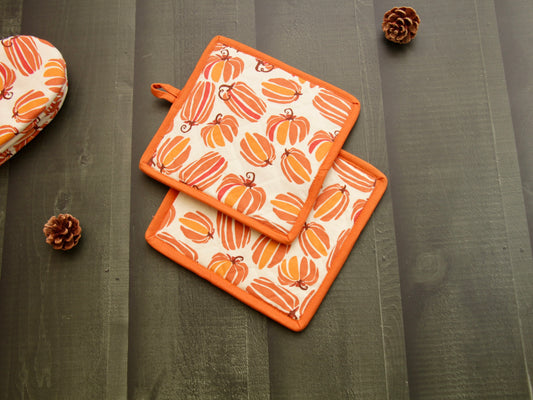 'Pumpkin' Pot Holder Set of 2