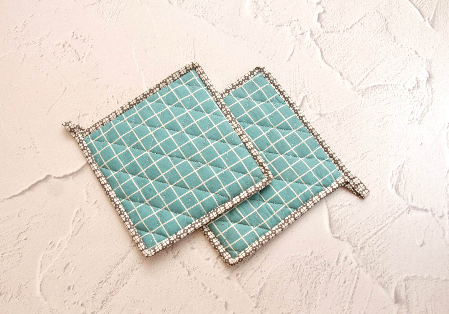 'Teal' Pot Holder Set of 2