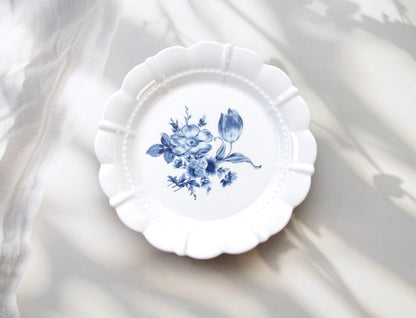'Bluebell' Ceramic Dessert Plate