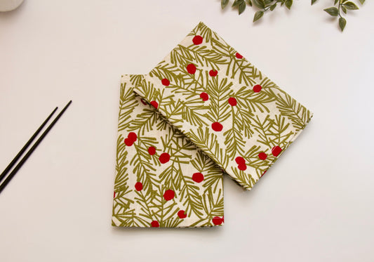 'Cherry' Printed Kitchen Towels, Set of 2