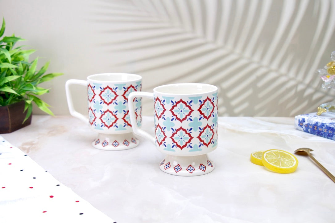 'Moroccan' Ceramic Coffee Mug, Red