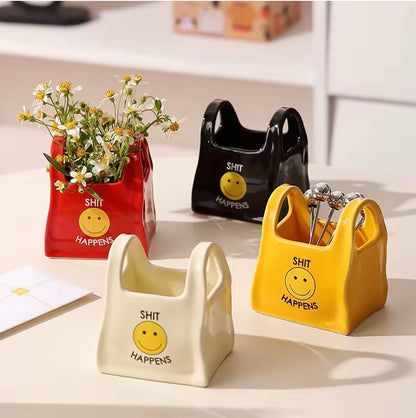Quirky Ceramic Bowl | Organiser, Yellow