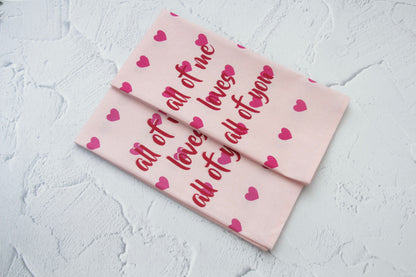 'Little Hearts' Printed Kitchen Towels, Set of 2