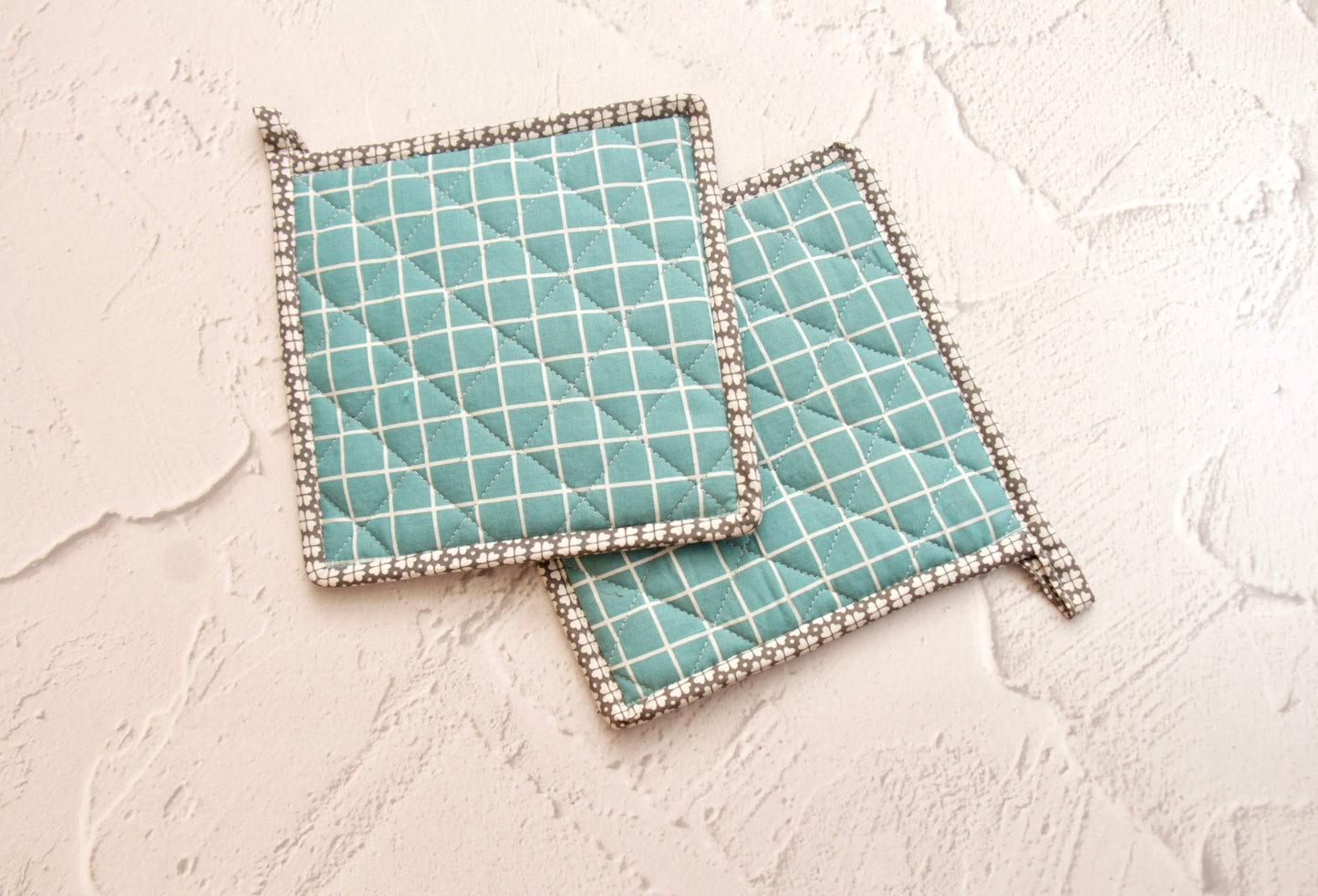 'Teal' Pot Holder Set of 2