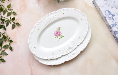 'Primrose' Ceramic Oval Platter, 12 Inches