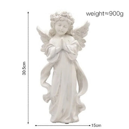 Praying Angel Statue Large - Off White, 30cm