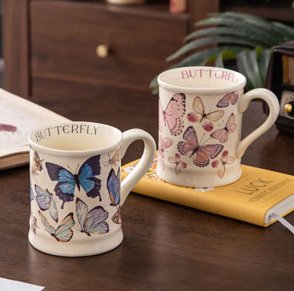 'Blue Butterflies' Ceramic Coffee Mug