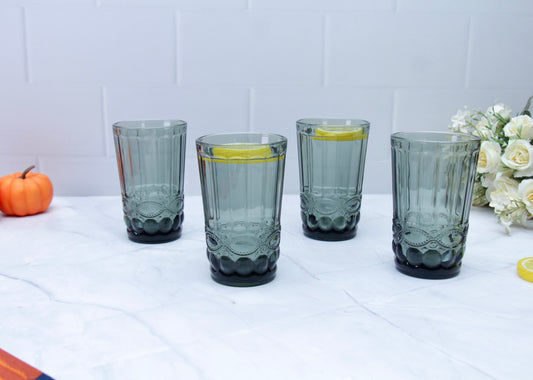 'Brooklyn' Glass Tumblers, Set Of 4 - Black
