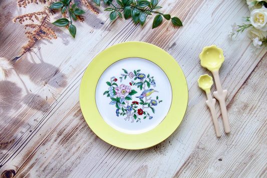 'Celine' Ceramic Dessert Plate, Yellow