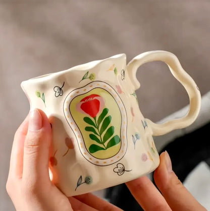 'Florence' Ceramic Coffee Mug, Beige
