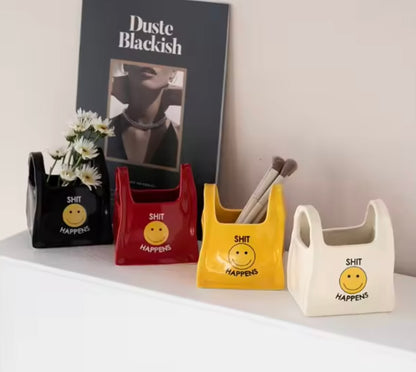 Quirky Ceramic Bowl | Organiser, Yellow