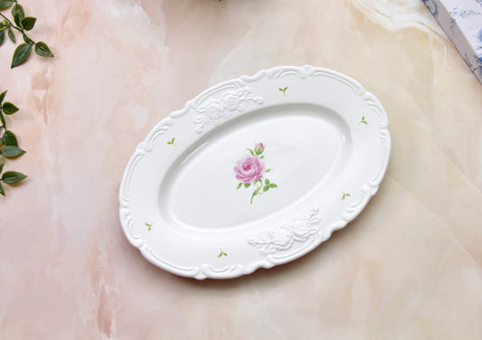 'Primrose' Ceramic Oval Platter, 12 Inches
