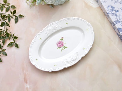 'Primrose' Ceramic Oval Platter, 12 Inches
